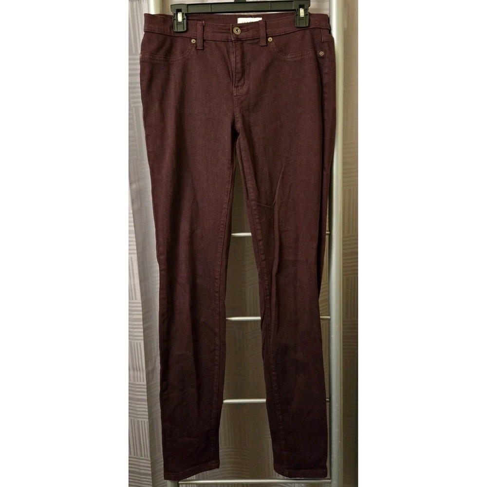 Lila Ryan Jeans Womens Size 30 Maroon Jegging Skinny‎ Faux Front Pocket Stretchy